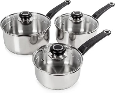 Набір каструль Morphy Richards Equip, 3 шт., нержавіюча сталь