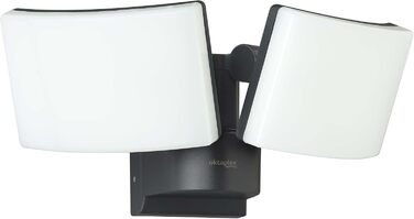 Oktaplex Cali Dos Outdoor Lamp, Swivel/Tiltable, 3000K Warm White, 40W Wall Lamp, IP65 LED Outdoor Steel, White, 230V Outdoor Light (Anthracite)