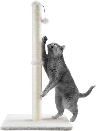 Котячий будиночок Dimaka 86,4 см: високий когтетоп з сизалю та інтерактивною іграшкою для котів