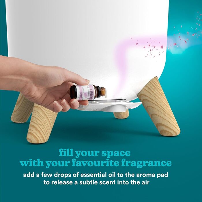 Ультразвуковий зволожувач повітря HoMedics TotalComfort Deluxe - для дому, офісу, дитячої кімнати (39,5 м², 70 год, дифузор для ефірних олій)