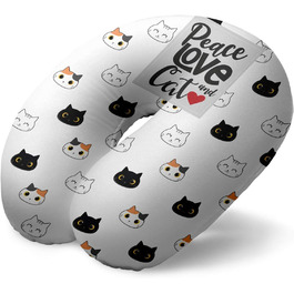 Подушка для подорожей I-TOTAL® з м'якою підтримкою шиї (кошеня)