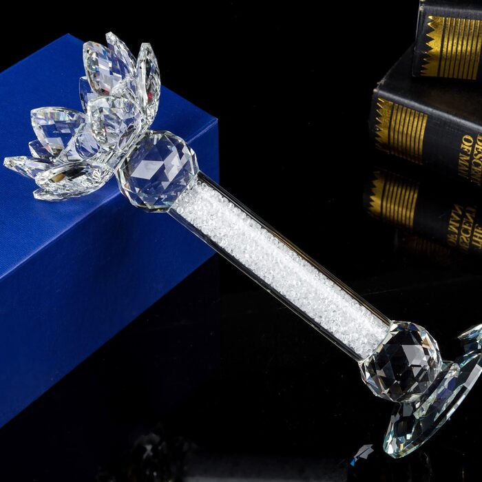 Кришталевий підсвічник Лотос London Boutique, набір 2 шт., декор із кристалами Swarovski, подарункова упаковка