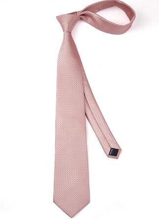 Краватка та нагрудна хустинка Enlision: класичний комплект для весілля та ділових зустрічей (рожевий)