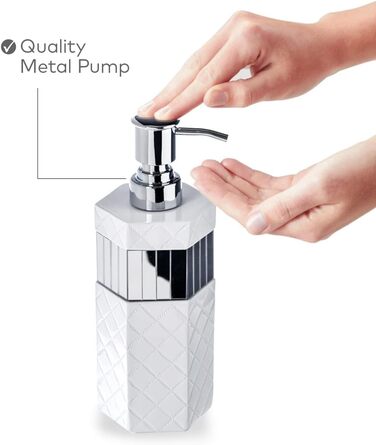 Набір аксесуарів для ванної кімнати Creative Scents – 6 предметів (сміттєвий бак, тримач для зубних щіток, попільничка, мильниця, дзеркало з тисненням)