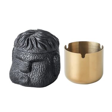 Відро для сміття на вулицю та балкон, герметичне, як стильний декор. Підходить для бетону та нержавіючої сталі. Чорний колір