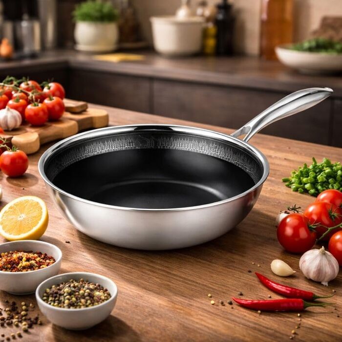 FIXLINE® Сковорода Black Forest 28 см з антипригарним покриттям без PTFE, сумісна з усіма типами плит (включаючи індукцію), можна використовувати в духовці до 230°C, легко миється, ідеальна ідея для подарунка