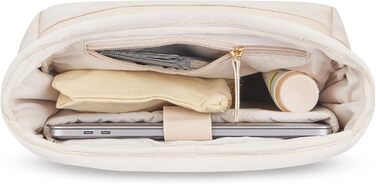 Жіночий рюкзак Expatrié Adele - Rolltop для університету, роботи, велосипеда. Елегантний, великий, водонепроникний (Бежевий)