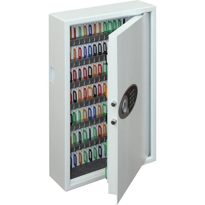 Шкафчик для ключів Phoenix Cygnus KS0032E на 48 ключів з ключницями, білий, 36x30x10 см