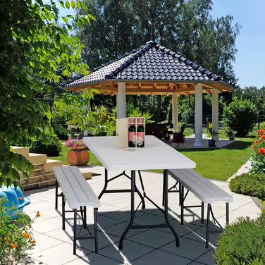 Relaxdays folding garden table