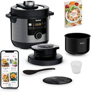 Tefal CY7788 Turbo Cuisine & Fry Multicooker | Pressure Cooker & Air Fryer | 14 Automatic Cooking Programs | Extra Crisp Lid | Versatile | 7.6 L Capacity | Includes Recipe Booklet & Cuisine & Fry Recipe App - 7.6L Multicooker