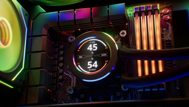 Рідинне охолодження процесора Krux HydroGlance 360 ARGB LCD, 3x 120мм, 4-pin