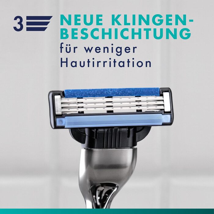 Смінні леза для чоловічої бритви Gillette Mach 3 Original, сині, 28 шт