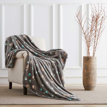 Плед для домашніх тварин Allisandro® Super Softe: теплий та м'який, 200x150 см, сірий. Плед для собак та котів, фліс