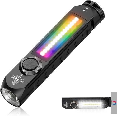 Ліхтарик Sofirn IF24 Pro LED, 1800 люмен, магнітна кришка, червоне та кольорове світло, акумуляторний, для кемпінгу та туризму