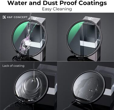 Фільтр K&F CONCEPT Blue Streak Anamorpher 82mm: Ефект синіх смуг, Nano-Xcel