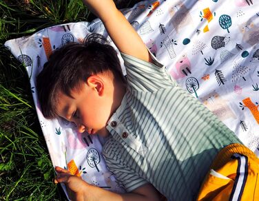 Набір постільної білизни Balbina для малюків Boho з принтом тварин (ліс) 100 x 135 см, 2 шт. (100% бавовна, застібка-блискавка)