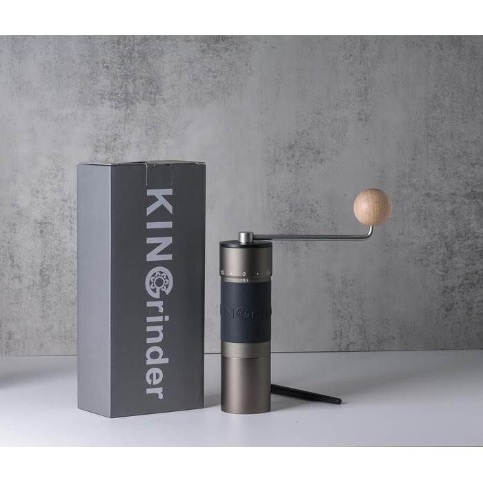 KINGrinder K6: Ручна кавомолка з 200 налаштуваннями помелу для Aeropress, French Press, Drip, Espresso, об'єм 25-35г