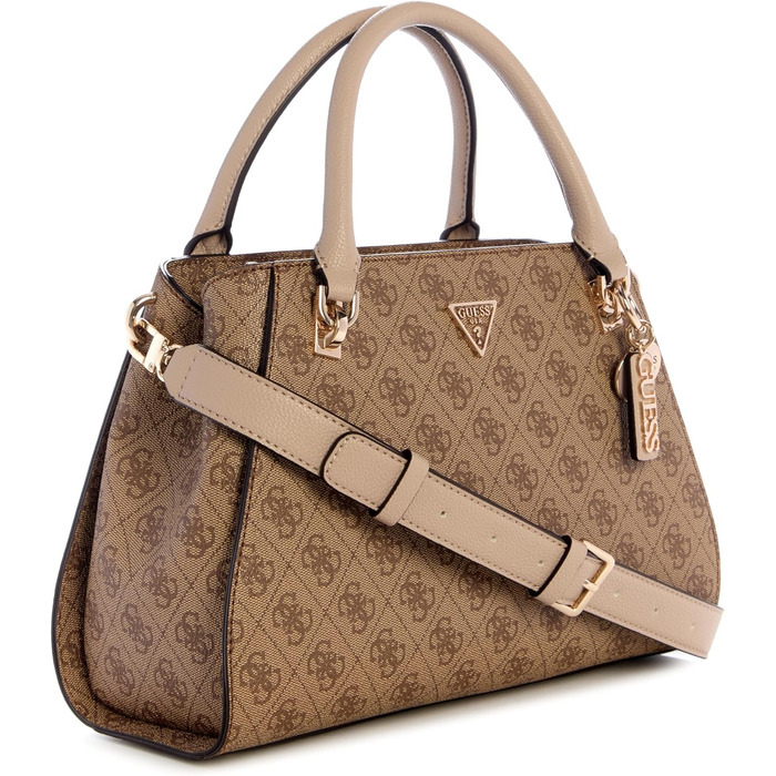 Сумка жіноча GUESS Noelle II Luxury Satchel Latte Logo - оригінальна сумка через плече