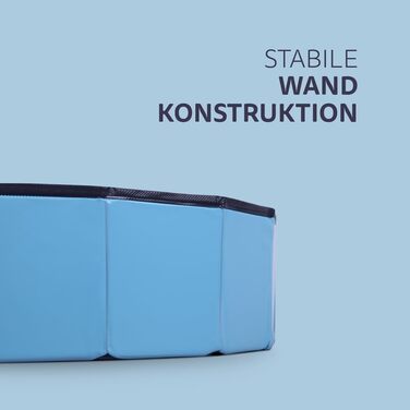 Басейн для собак Ø120см x 30см з неслизьким дном та зливним клапаном - Складаний з ПВХ - Ігровий басейн для собак, міцна конструкція