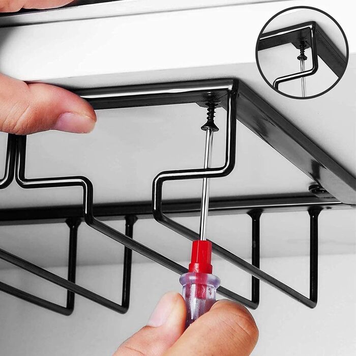 Стійка для бокалів Spldsun, металева, для кухні, бару, ресторану (3 слоти, чорний)