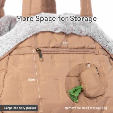 Сумочка для собак, переноска для цуценят, переноска для маленьких собак, сумочка для годування, 40x20x24 см, хакі, каррі