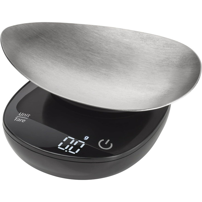 CASO FinoCompact Kitchen Scale - Battery-Free Kinetic Energy Scale - 5kg Capacity, 1g Increments - Testsieger