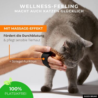 Щітка для собак з довгим волоссям для видалення підшерстка - 100% натуральна щетина, Made in Germany. М'яка щітка для розплутування та вирівнювання шерсті без вискубування - масивний дерев'яний ручка з сертифікацією FSC® + додатковий засіб для чищення щіт