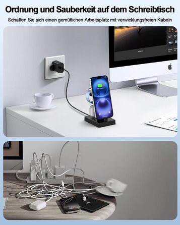 Швидкісна зарядна станція ADADPU 30W USB-C для кількох пристроїв, чорна