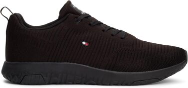 Чоловічі кросівки Tommy Hilfiger Runner Knit Rib чорного кольору, 43 EU