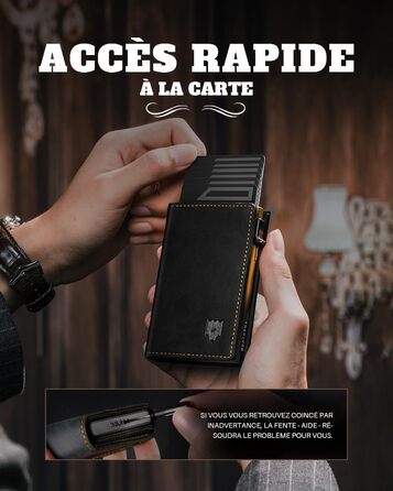 Портмоне чоловіче DODENSHA MagSnap Slim з відділенням для монет, RFID захистом, на 10+ карт, чорно-червоне (чорно-жовте)