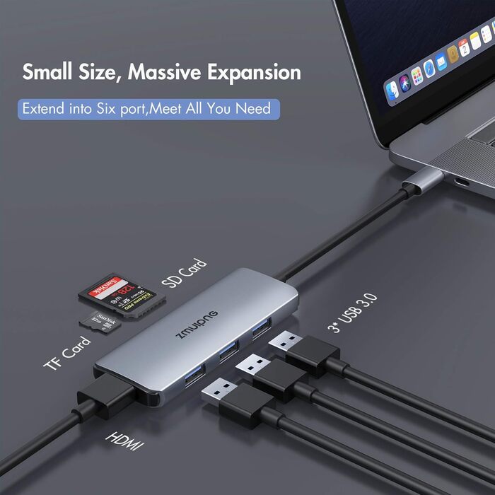 Док-станція USB-C для ноутбука з підтримкою 2 моніторів 4K, 14 в 1, з DP/DisplayPort, Ethernet, 4 USB, 100W PD, SD/TF, Audio/Mic, сумісна з Dell, HP, Lenovo