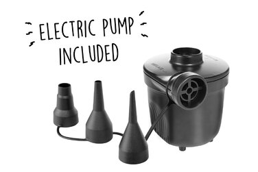 Надувне дитяче ліжко Shrunks® для подорожей з захистом від падіння - м'яка повітряна матрац для подорожей, ночівлі, кемпінгу - біло-коричневе ліжко-приліжко в готелях або вдома 152 x 94cm (Family)