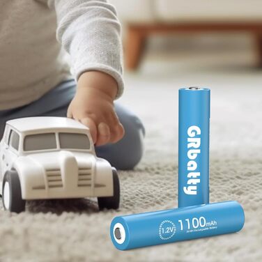 AAA акумулятори NiMH 1100mAh 1.2V з LCD-дисплеєм - 1200 циклів заряджання, комплект з зарядним пристроєм