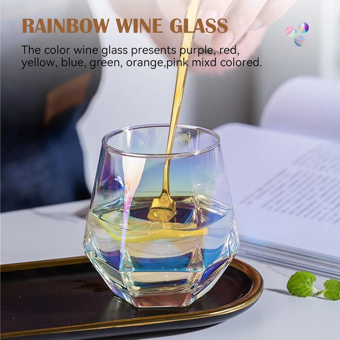 Набір келихів для вина без ніжки CUKBLESS, 284 мл, 4 шт. Келихи для вина, коктейлів, віскі, шампанського