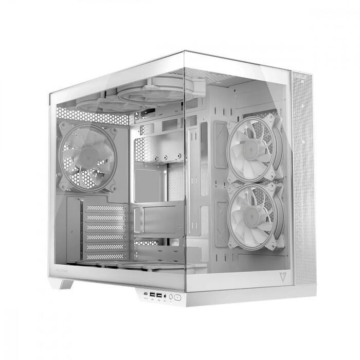 Корпус Modecom VOLCNO PANORAMA APEX ARGB Midi Tower, білий