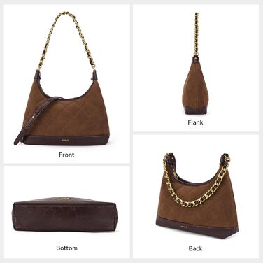 Сумка жіноча через плече крос-боді, PU шкіра, міні Hobo Bag, ретро, для побачень, вечірок, подорожей (Кавовий коричневий)