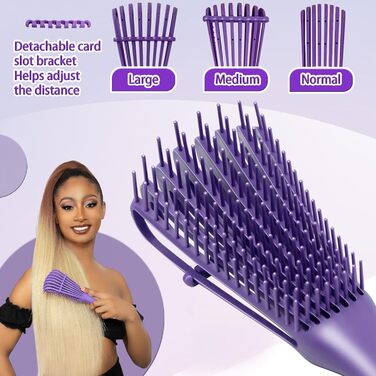 Набір гребінців та щіток WhaleO для волосся: щітка для локонів, пучок, розчісування, для кучерявого волосся, гребінець з ручкою, набір для створення зачісок, аксесуари для волосся