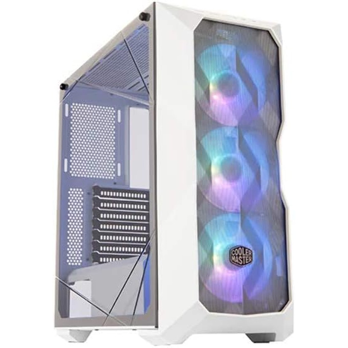 Корпус для ПК Cooler Master MasterBox TD500 Mesh ARGB, 3 вентилятори 120 мм, загартоване скло, білий