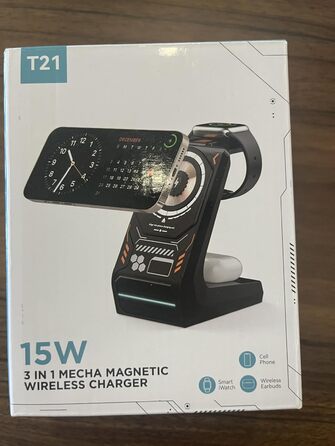 Станція бездротової зарядки 3-в-1 для Apple: iPhone, AirPods, Apple Watch (15W, MagSafe, чорний)