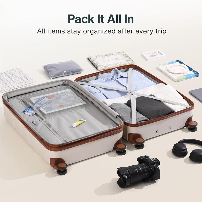 Чемодан VIPbox з жорсткою обшивкою, великий (75 см), розширюваний, легкий, з полікарбонату, з TSA замком, білий, M+XL (55+75 см)