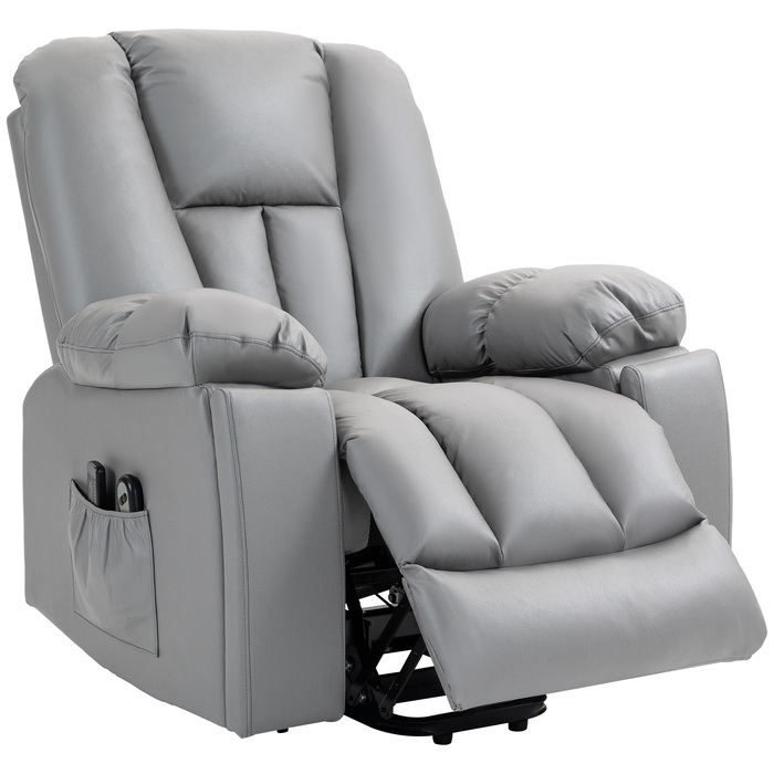 HOMCOM electric TV recliner, senior recliner with lift assistance, Dark Grey