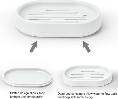 Набір мильниць Topsky 2 шт: практичні, для ванної та кухні, швидке просушування