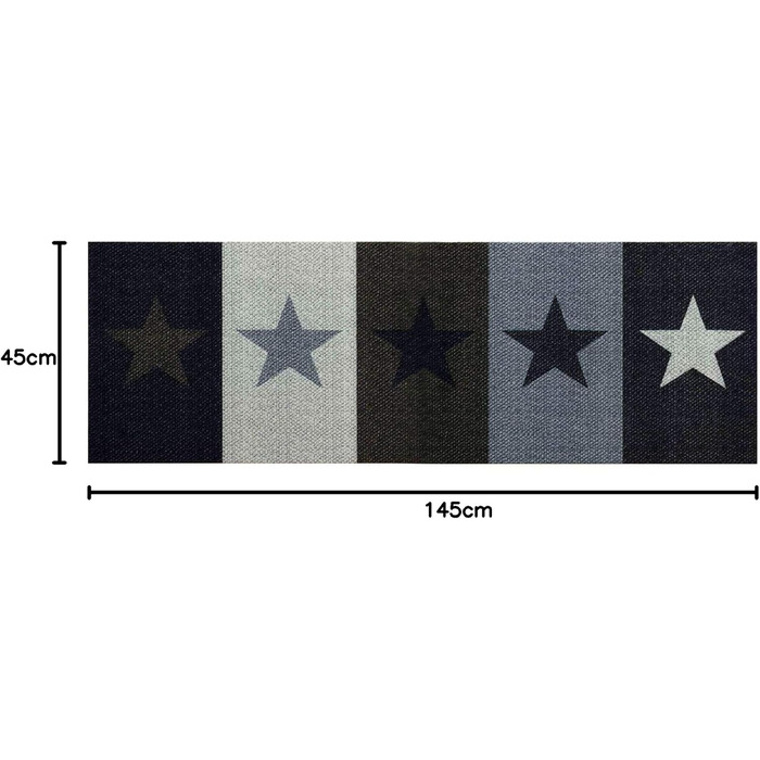 Килимок для кухні зірки | Килимок для підлоги | Практичний, миючий, 45 x 145 см