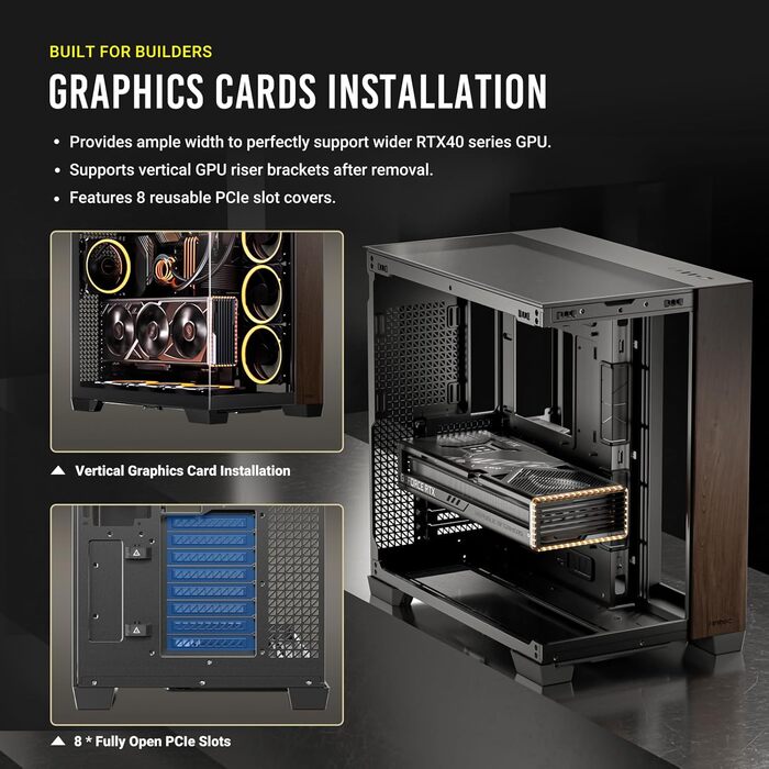 Корпус для ПК GEH Antec C8 Wood Full Tower чорного кольору