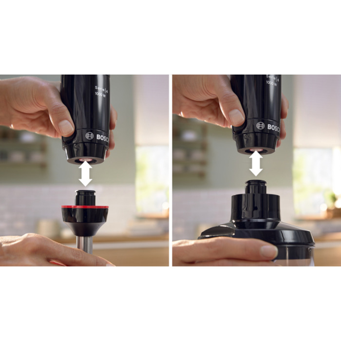 Занурювальний блендер Bosch MSM4B624, 1000 Вт, чорний