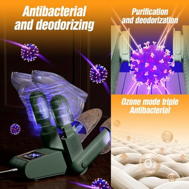 Електричний сушильник для взуття та рукавичок. Швидке сушіння взуття, черевиків, рукавичок. Колір: білий (зелений).