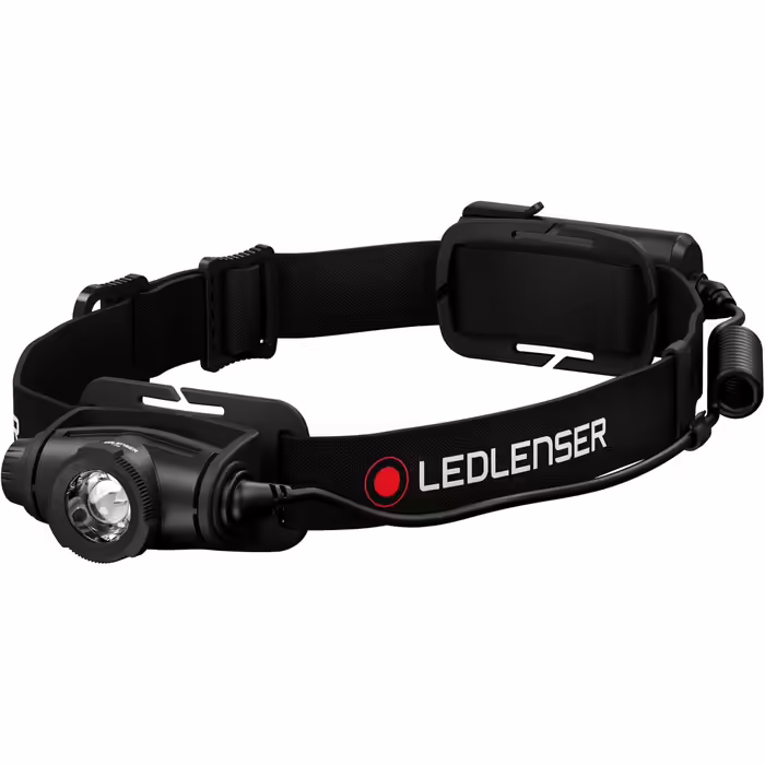 Ліхтар налобний Ledlenser H5 Core, 350 люмен, LED, IP67, фокусування, обертання, димування, 2xAA, 160 м, батарейки в комплекті