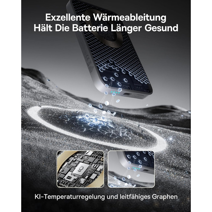 Power Bank Baseus Enerfill MagSafe 10000mAh 22.5W з магнітним кріпленням, USB-C, бездротовий, для iPhone 16/15/14/13/12