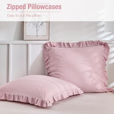 Комплект постільної білизни Lekesky 135x200 (4 частини) - сірий, з квітковим візерунком, мікрофібра, поліестер