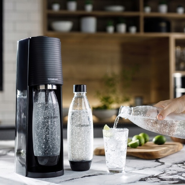 Сифон для газування води SodaStream Terra, чорний + 2 пляшки Fuse по 1л + балон з газом